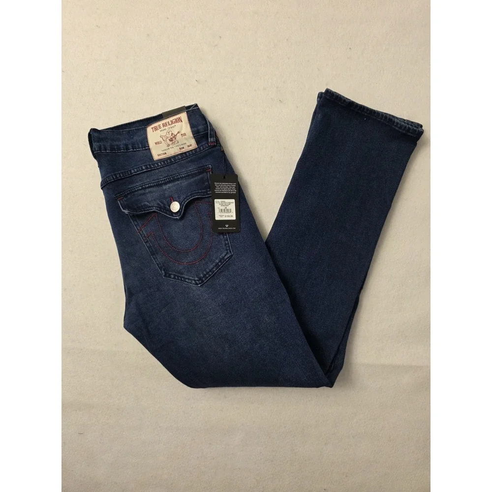 True Religion Ricky SN FlapStraight  Style 700642 Medium Rustic Barn Wash 34x32